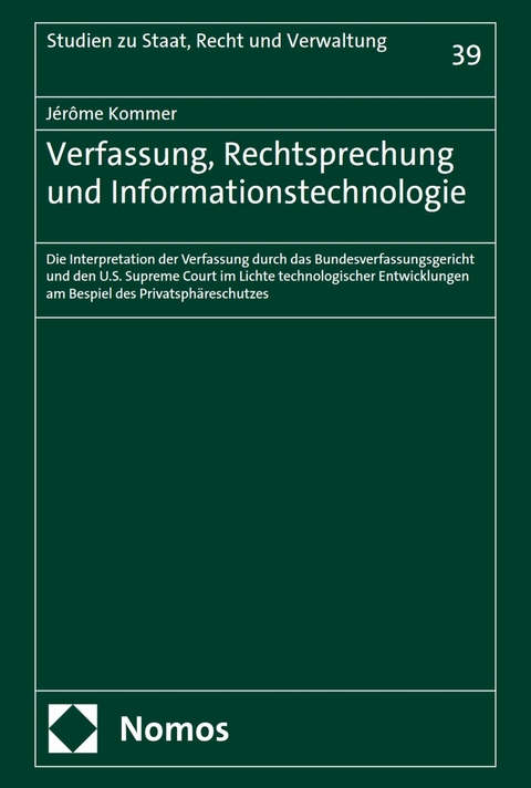Verfassung, Rechtsprechung und Informationstechnologie - J&eacute;r&ocirc;me Kommer