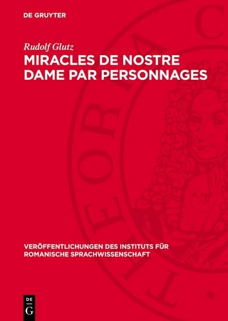 Miracles de Nostre Dame par personnages