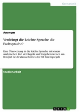Verdrängt die Leichte Sprache die Fachsprache?