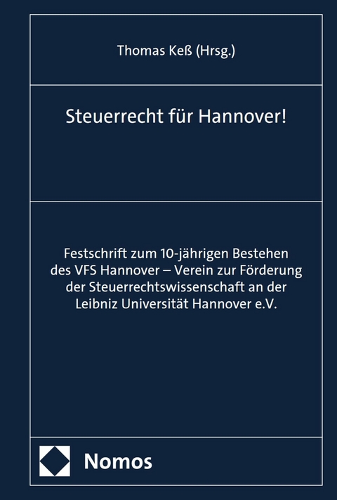 Steuerrecht f&uuml;r Hannover! - 