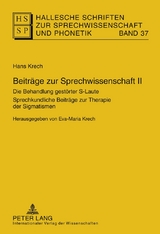 Beitr&auml;ge zur Sprechwissenschaft II - Eva-Maria Krech
