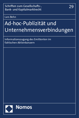 Ad-hoc-Publizit&auml;t und Unternehmensverbindungen - Lars Behn