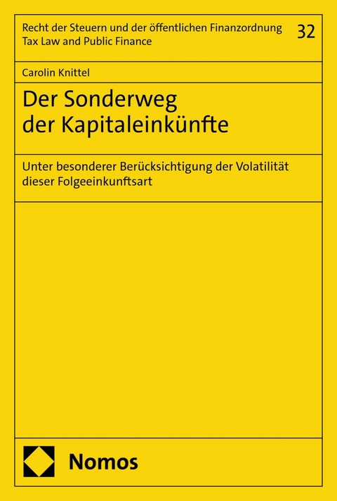 Der Sonderweg der Kapitaleink&uuml;nfte - Carolin Knittel