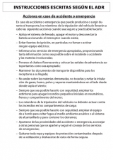 Schriftliche Weisungen gemäß ADR, spanisch - 