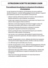 Schriftliche Weisungen gemäß ADR, italienisch - 