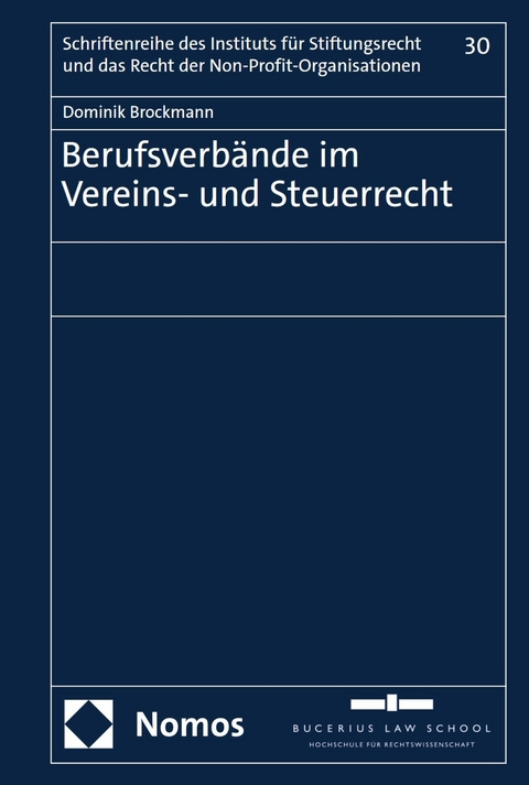 Berufsverb&auml;nde im Vereins- und Steuerrecht - Dominik Brockmann