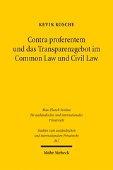 Contra proferentem und das Transparenzgebot im Common Law und Civil Law - Kevin Kosche