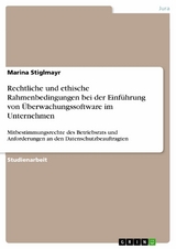 Rechtliche und ethische Rahmenbedingungen bei der Einf&uuml;hrung von &Uuml;berwachungssoftware im Unternehmen - Marina Stiglmayr