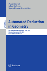 Automated Deduction in Geometry - 