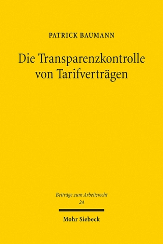 Die Transparenzkontrolle von Tarifverträgen