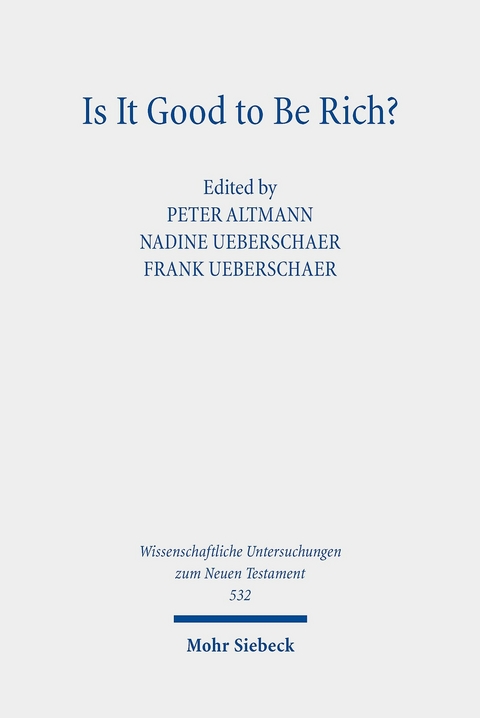 Is It Good to Be Rich? - 