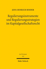 Regulierungsinstrumente und Regulierungsstrategien im Kapitalgesellschaftsrecht - Jens-Hinrich Binder