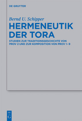 Hermeneutik der Tora - Bernd U. Schipper
