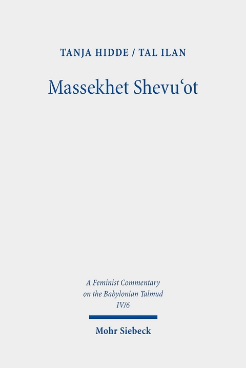Massekhet Shevu?ot -  Tanja Hidde,  Tal Ilan