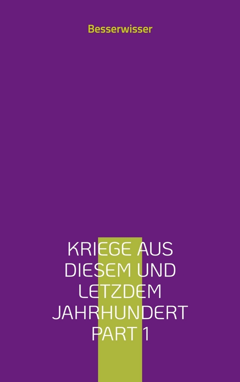 Kriege aus diesem und letzdem Jahrhundert - Tim L Taschinski