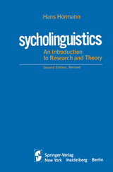 Psycholinguistics - Hörmann, Hans