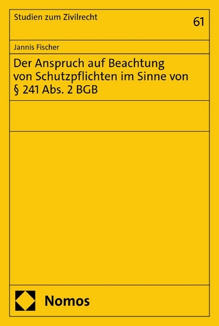 Der Anspruch auf Beachtung von Schutzpflichten im Sinne von § 241 Abs. 2 BGB