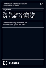 Der Richtervorbehalt in Art. 31 Abs. 3 EUStA-VO -  Ronja Zerbst