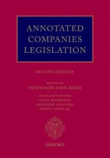 Annotated Companies Legislation - Birds, Professor John