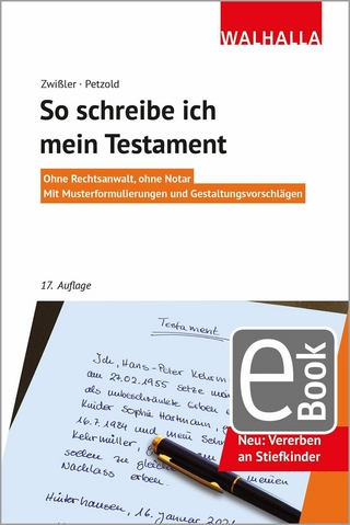 So schreibe ich mein Testament - Finn Zwißler; Sascha Petzold