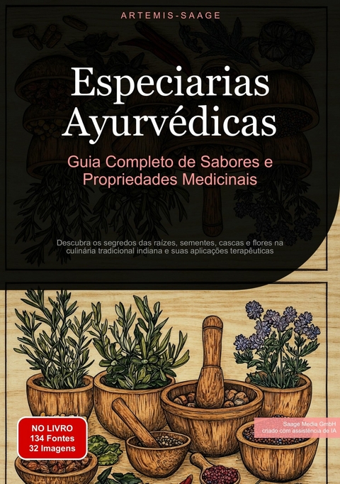 Especiarias Ayurvédicas: Guia Completo de Sabores e Propriedades Medicinais - Artemis Saage - Português