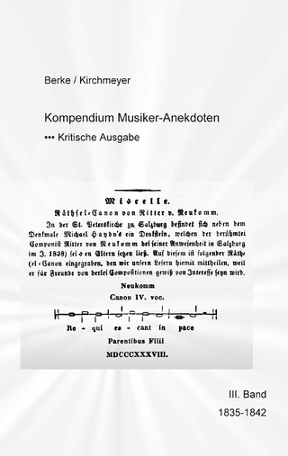 Kompendium Musiker-Anekdoten Dritter Band 1835-1842
