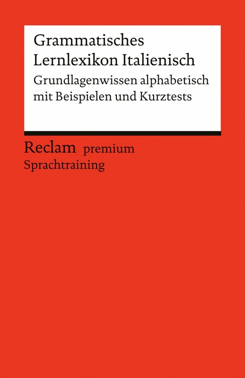 Grammatisches Lernlexikon Italienisch - Valerio Vial