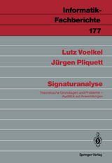Signaturanalyse - Lutz Voelkel, J&uuml;rgen Pliquett