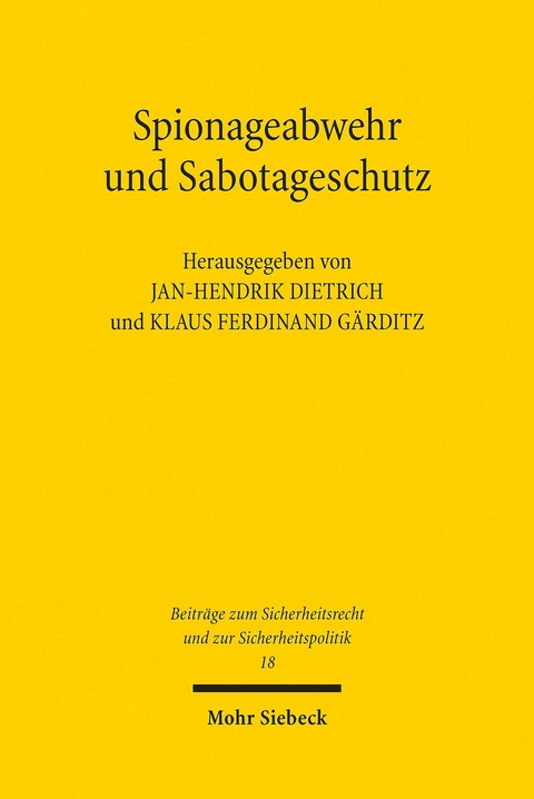 Spionageabwehr und Sabotageschutz - 