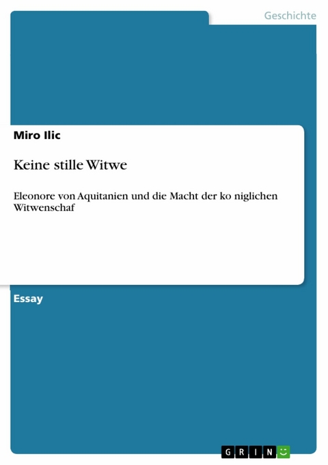Keine stille Witwe - Miro Ilic