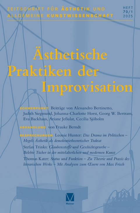 Ästhetische Praktiken der Improvisation - 