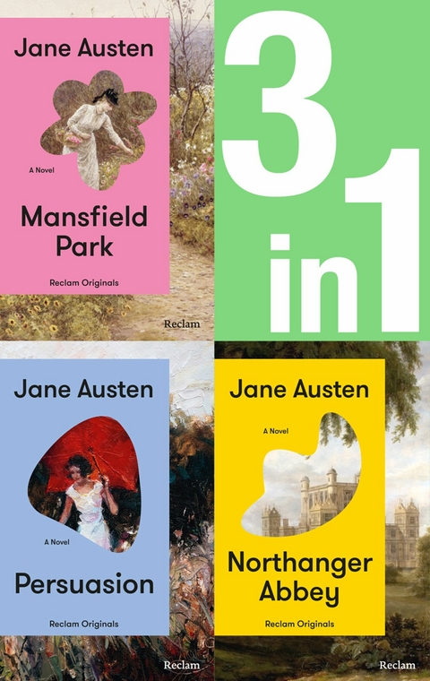 Jane Austen: Three Novels in One (3in1-Bundle). Mansfield Park, Northanger Abbey, Persuasion - Jane Austen