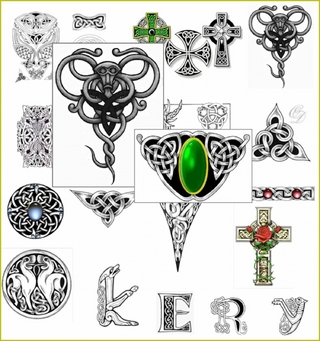 Keltische Tattoos und Keltische Buchstaben Tattos.