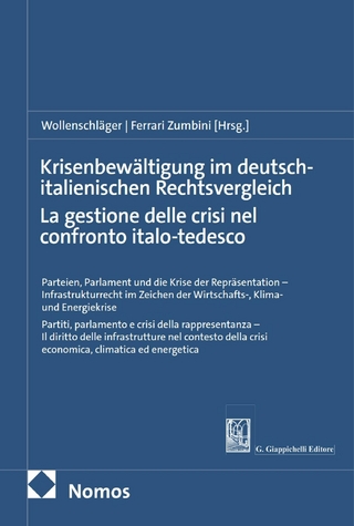 Krisenbewältigung im deutsch-italienischen Rechtsvergleich | La gestione delle crisi nel confronto italo-tedesco