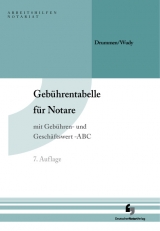 Geb&uuml;hrentabelle f&uuml;r Notare - 