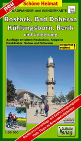 Radwander- und Wanderkarte Rostock, Bad Doberan, K&uuml;hlungsborn, Rerik und Umgebung