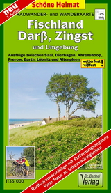 Radwander- und Wanderkarte Fischland, Dar&szlig;, Zingst und Umgebung