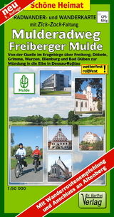 Radwander- und Wanderkarte Mulderadweg (Freiberger Mulde)