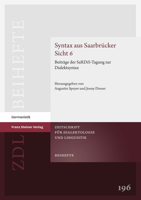 Syntax aus Saarbr&uuml;cker Sicht 6 - 