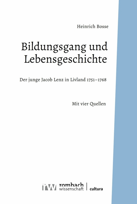 Bildungsgang und Lebensgeschichte -  Heinrich Bosse