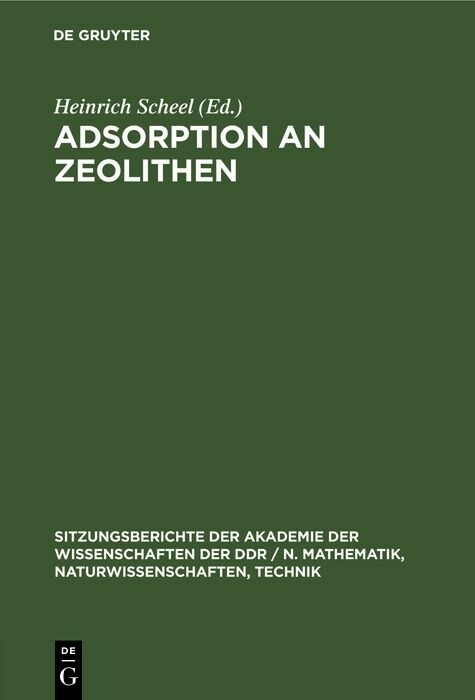 Adsorption an Zeolithen - 