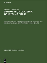 Bibliotheca Classica Orientalis. Band 4, Heft 1 - 