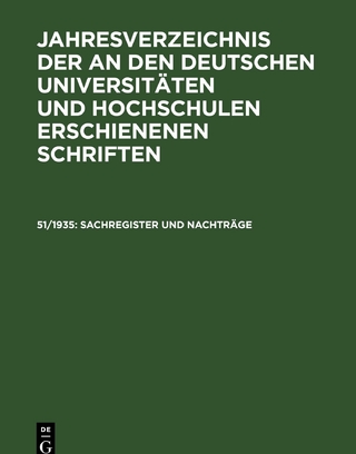 Sachregister und Nachträge