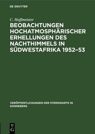 Beobachtungen hochatmosphärischer Erhellungen des Nachthimmels in Südwestafrika 1952–53