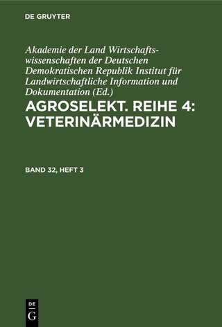 Agroselekt. Reihe 4: Veterinärmedizin. Band 32, Heft 3