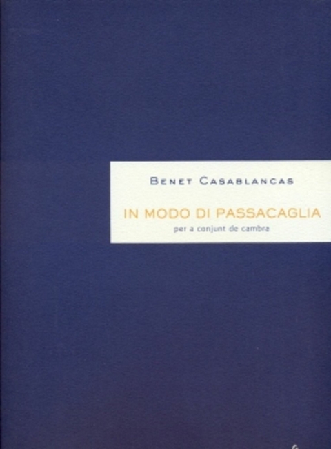 In modo di passacaglia -  Benet Casablancas