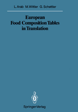 European Food Composition Tables in Translation - Leonore Arab, Marion Wittler, Gotthard Schettler