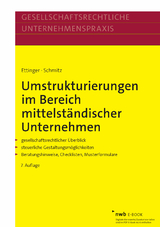 Umstrukturierungen im Bereich mittelst&auml;ndischer Unternehmen - Jochen Ettinger, Markus Schmitz
