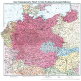 Historische Karte: Deutschland - Das Gro&szlig;deutsche Reich mit dem Sudetendeutschen Gebieten, 1938 (plano) - 
