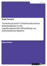 'Verstehst du mich?' Geb&auml;rdenunterst&uuml;tzte Kommunikation in der ergotherapeutischen Behandlung von h&ouml;rbehinderten Kindern -  Birgit Canstein
